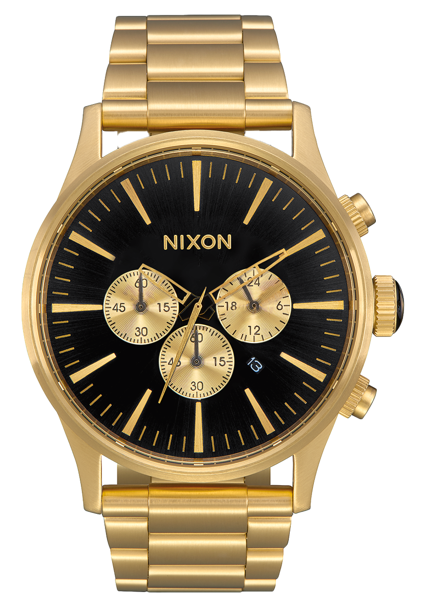 Nixon SENTRY CHRONO A1390 510-00 ALL GOLD 42mm
