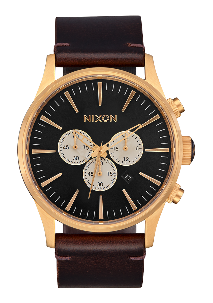 Nixon Sentry Chrono Gold/Indigo/Brown A405 5033-00 42mm