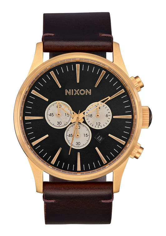 Nixon Sentry Chrono Gold/Indigo/Brown A405 5033-00 42mm