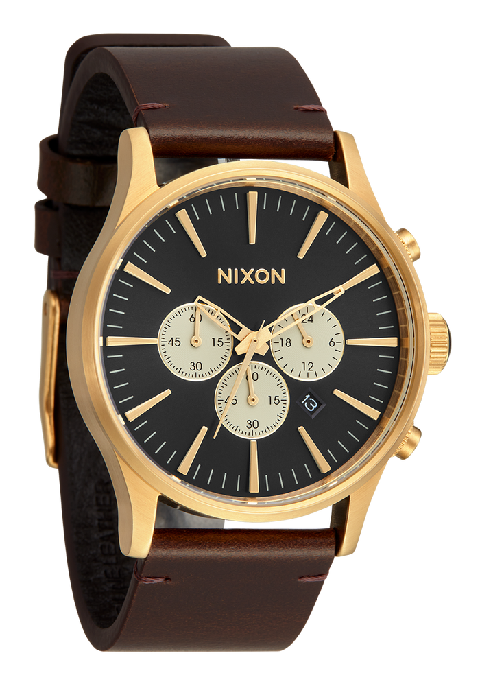 Nixon Sentry Chrono Gold/Indigo/Brown A405 5033-00 42mm