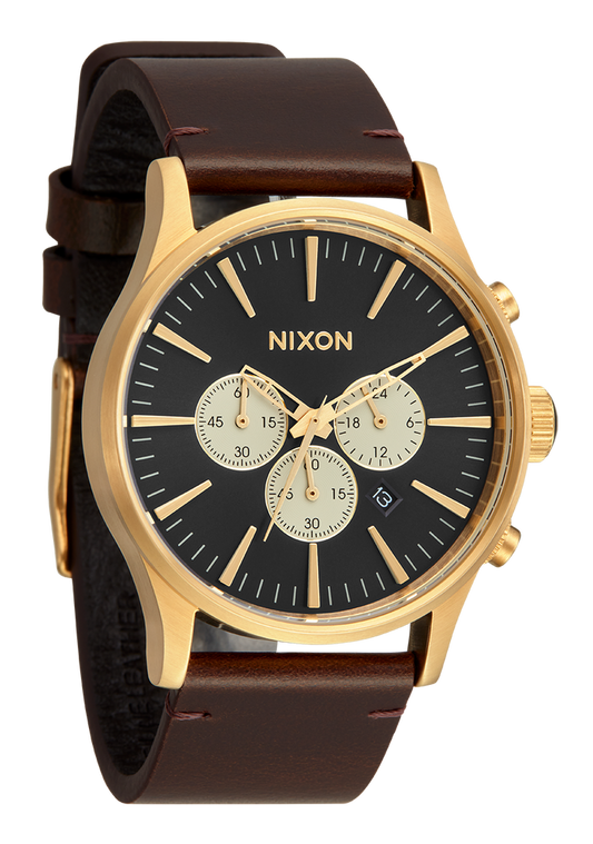 Nixon Sentry Chrono Gold/Indigo/Brown A405 5033-00 42mm
