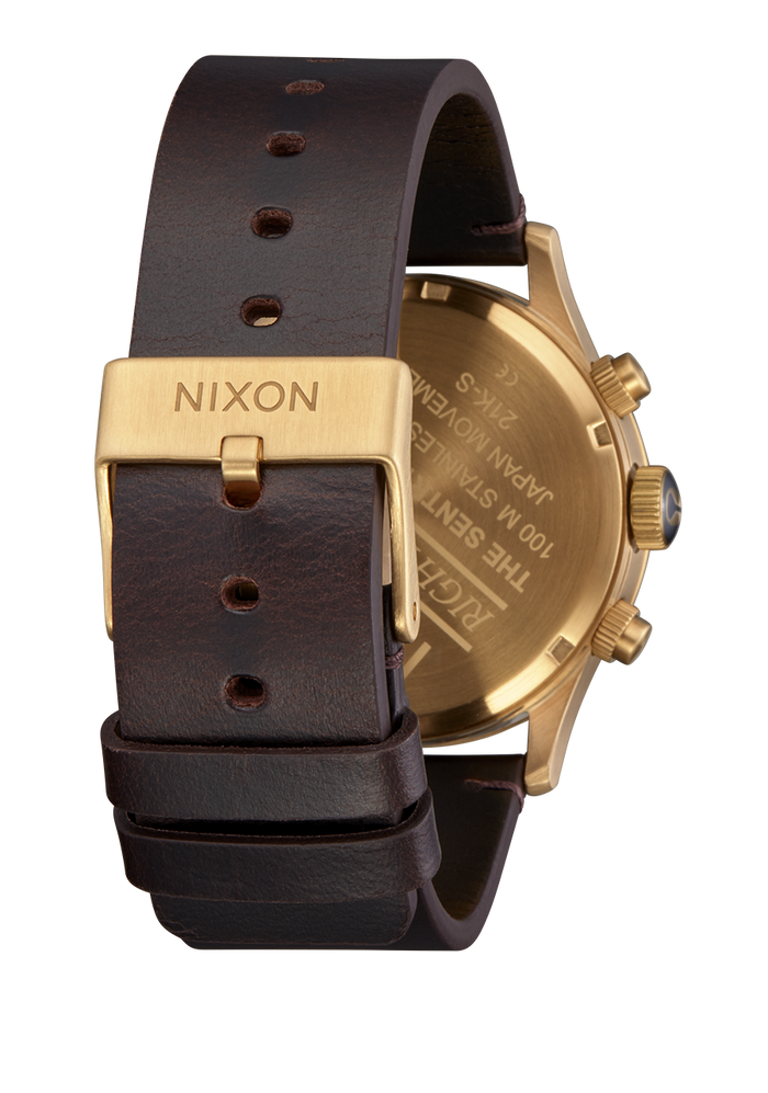 Nixon Sentry Chrono Gold/Indigo/Brown A405 5033-00 42mm