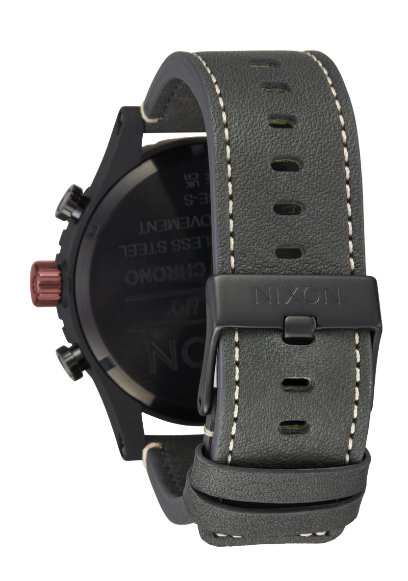Nixon 51-30 Chrono Leather Black/Pumice/Charcoal A1392-5238 51mm