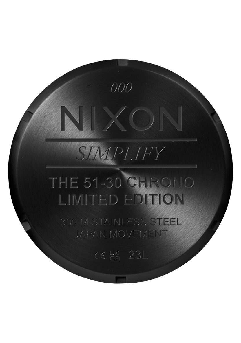 Nixon 51-30 Chrono Leather Black/Pumice/Charcoal A1392-5238 51mm