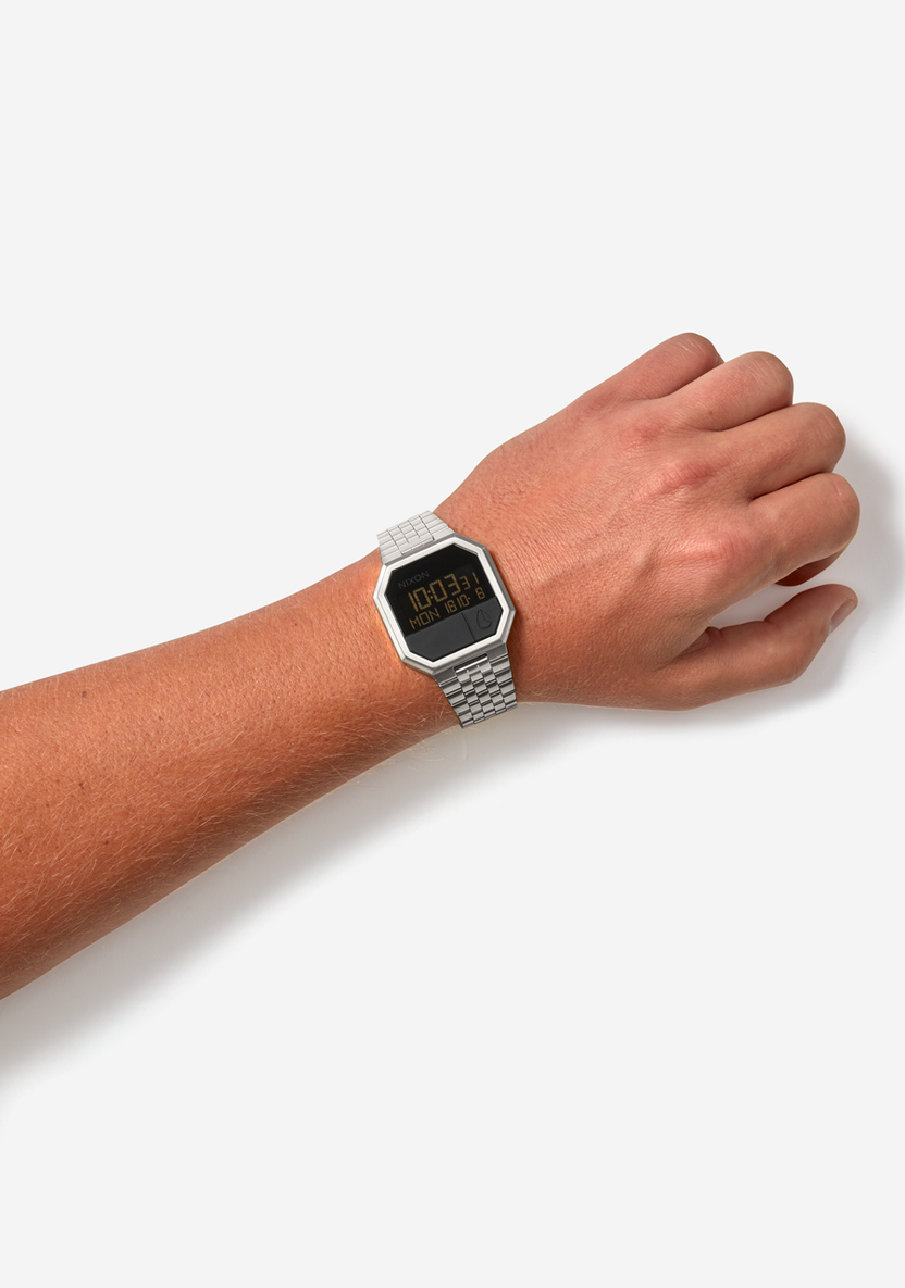 Nixon Re-Run Silver/Black A158-000-00 38.5mm