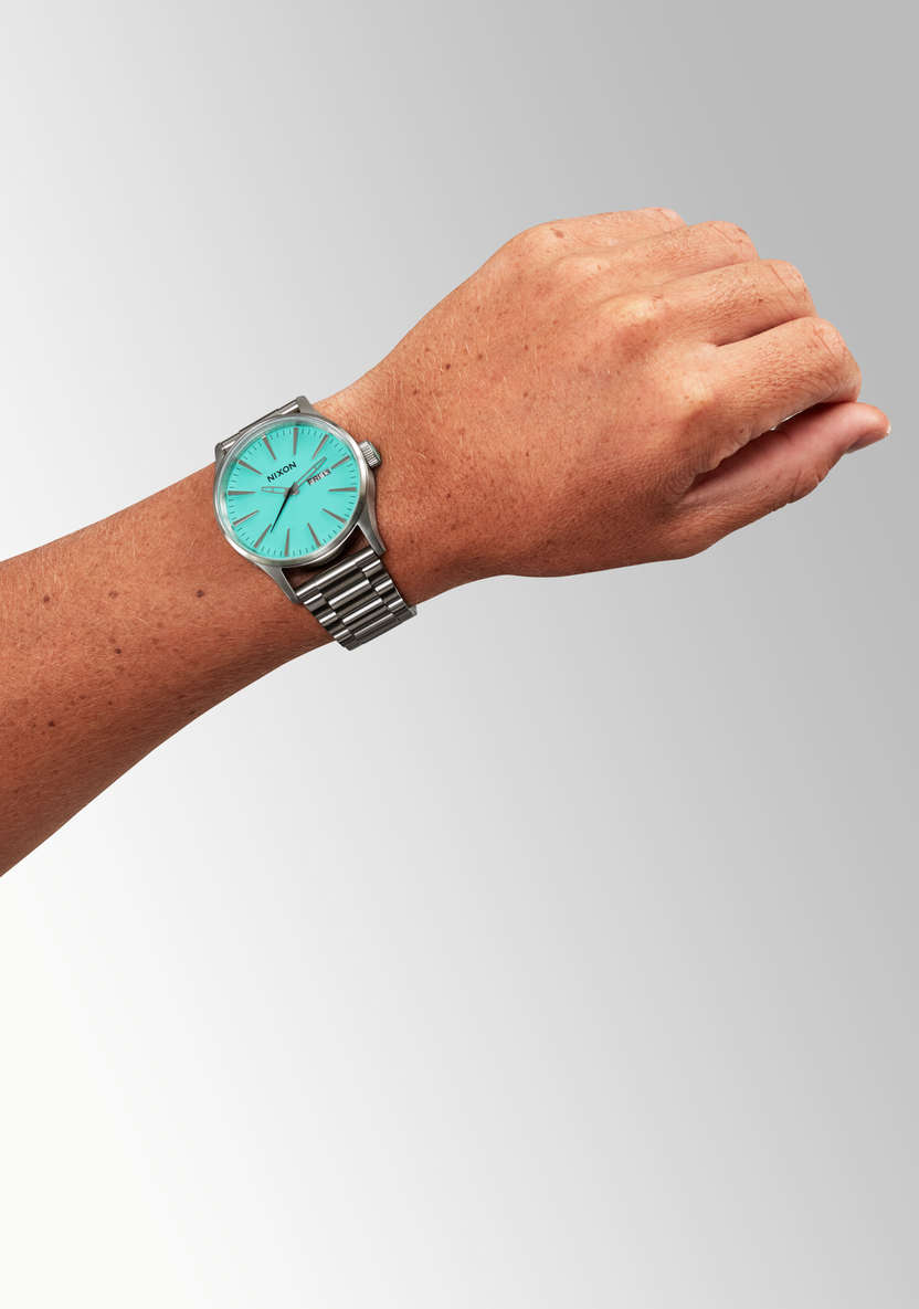 Nixon Sentry SS Silver/Turquoise A356 2084-00 42mm