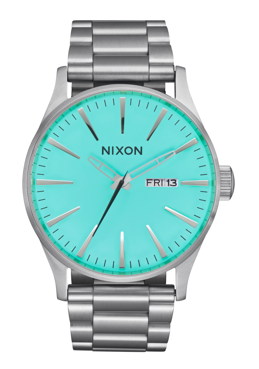Nixon Sentry SS Silver/Turquoise A356 2084-00 42mm