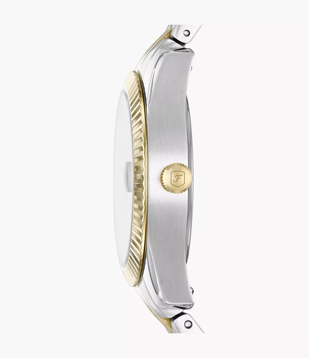 Fossils Scarlette Three-Hand Date Two-Tone Stainless Steel Watch ES4949
