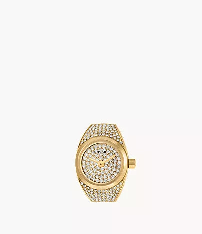 Fossils Watch Ring Two-Hand Gold-Tone Stainless Steel ES5392