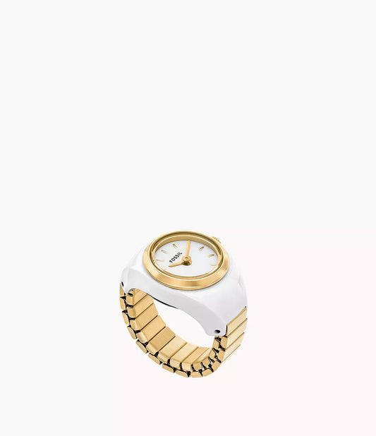 Fossils Watch Ring Two-Hand Gold-Tone Stainless Steel ES5412
