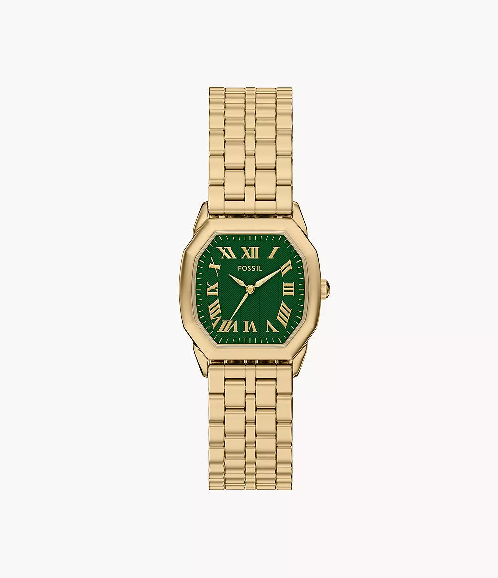 Fossils Harlow Three-Hand Gold-Tone Stainless Steel Watch ES5451