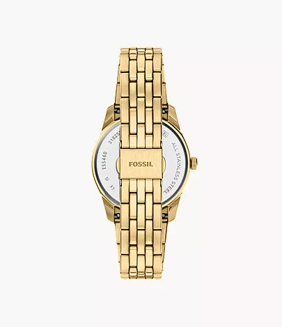 Fossils Scarlette Three-Hand Day-Date Gold-Tone Stainless Steel Watch ES5460