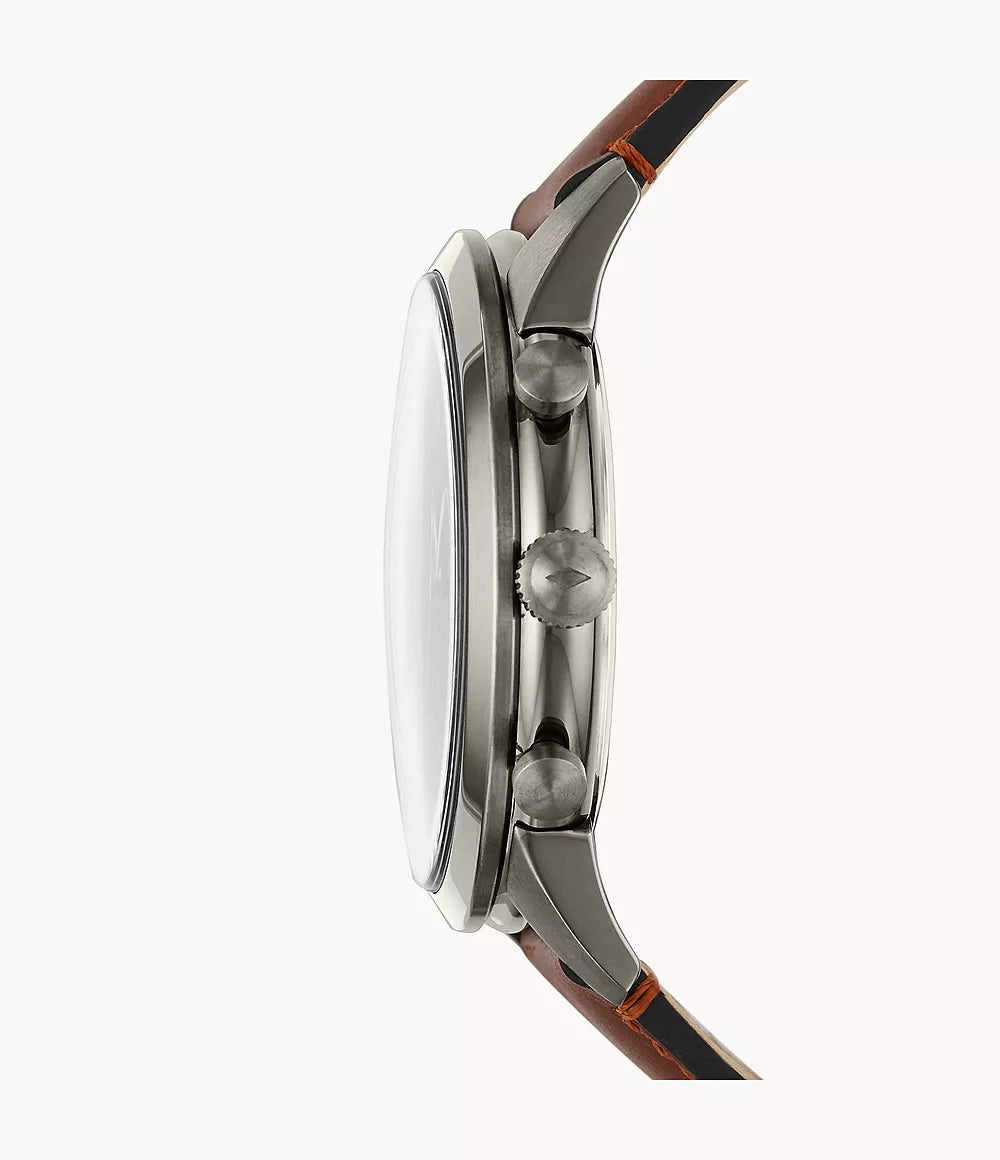 Fossils Townsman Chronograph Amber Leather Watch FS5522