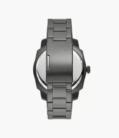 Fossils Machine Three-Hand Date Smoke Stainless Steel Watch FS5970