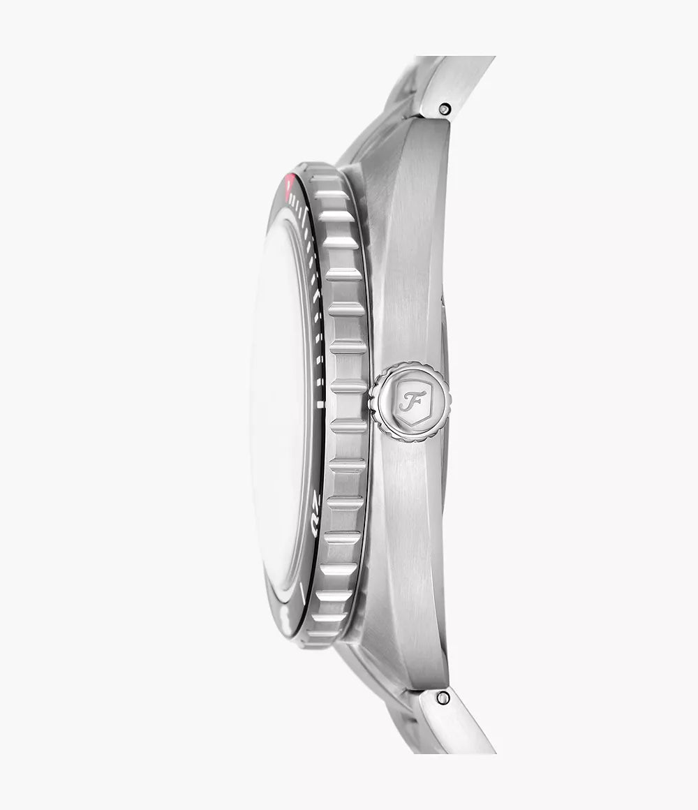 Fossil Breaker Three-Hand Date Stainless Steel Watch FS6064