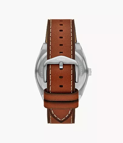 Fossil Everett Three-Hand Date Brown Leather Watch FS6115