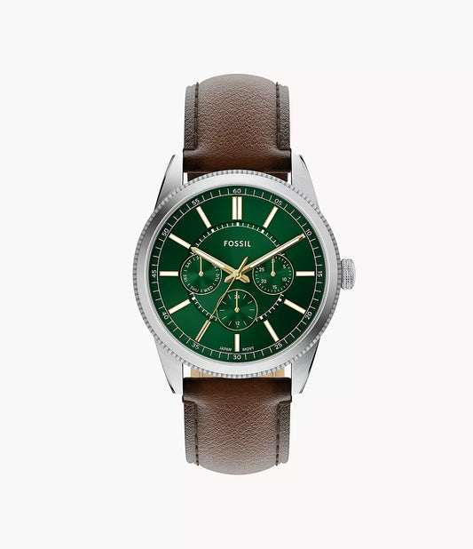 Fossils Pearson Multifunction Brown Leather Watch FS6137