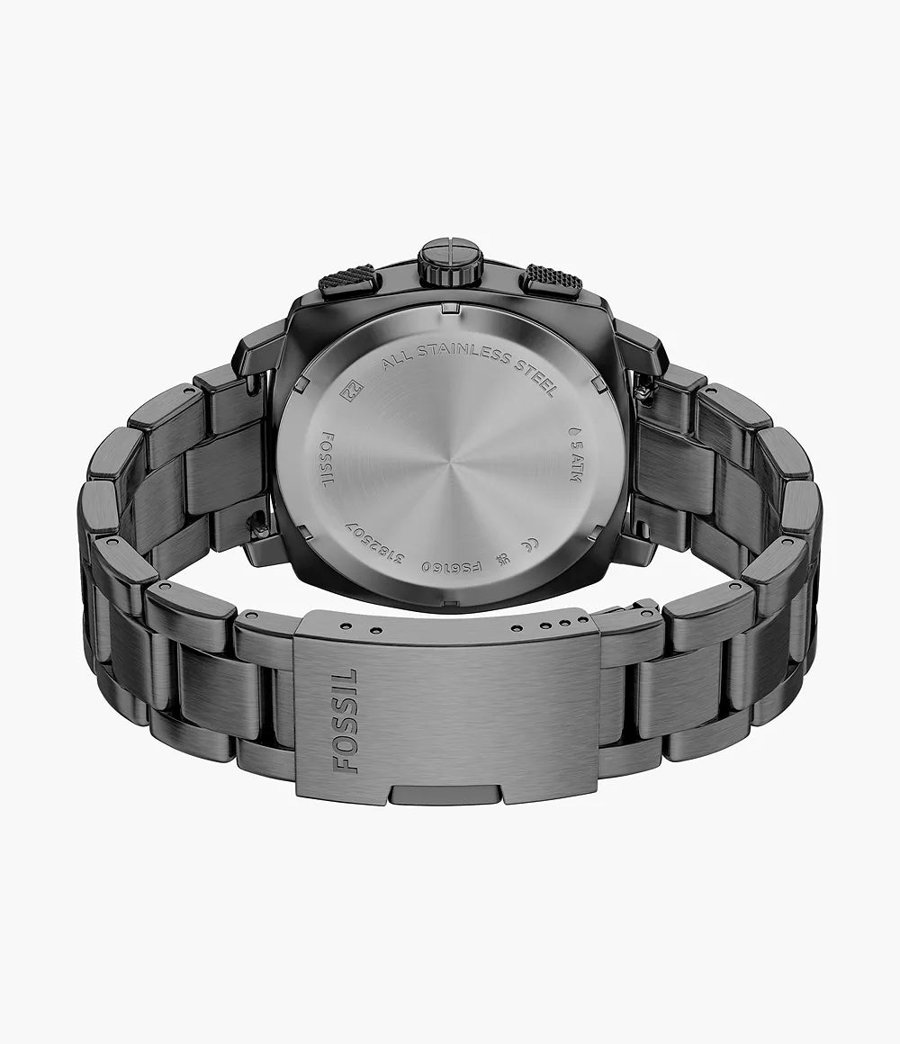 Fossils Machine Chronograph Smoke Stainless Steel Watch FS6160