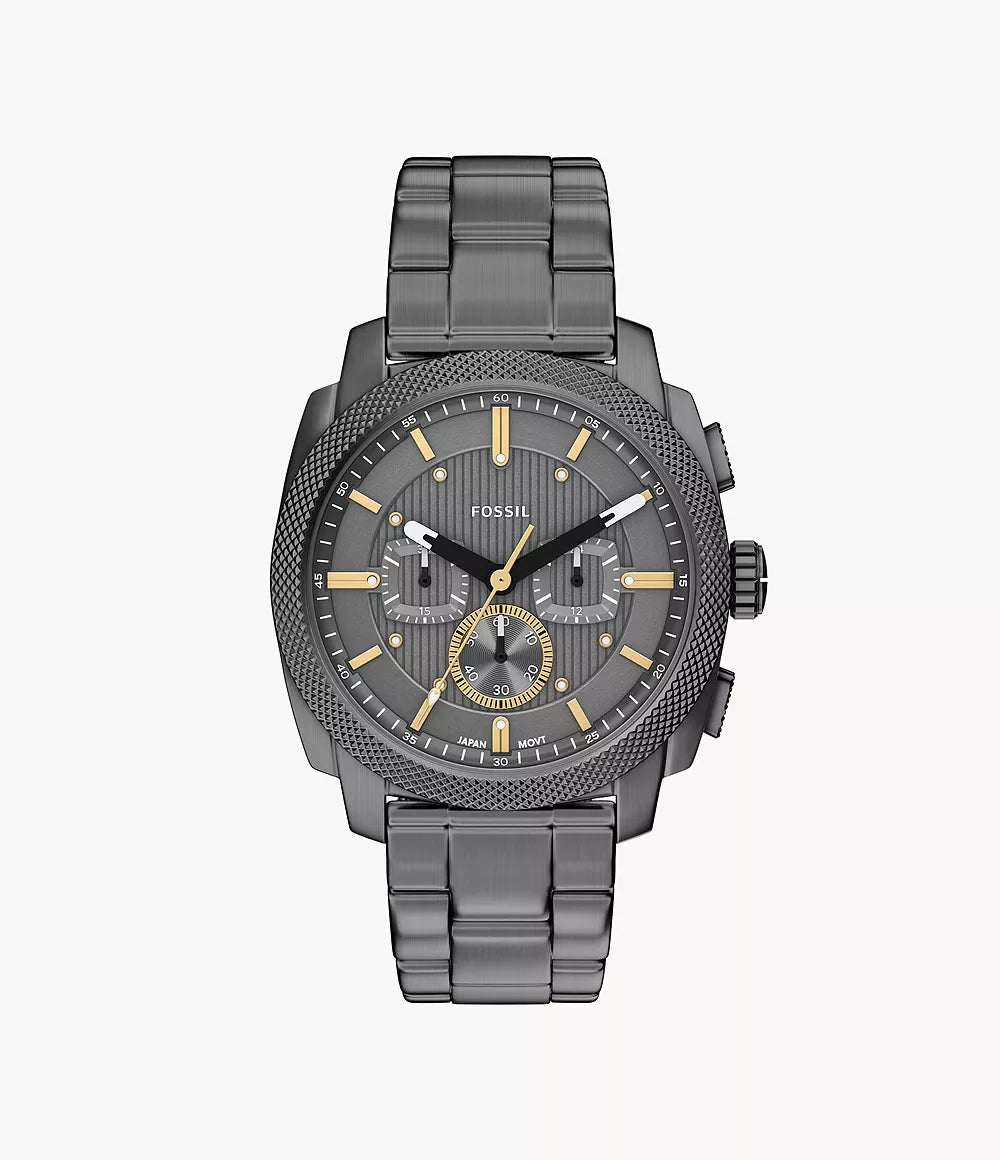 Fossils Machine Chronograph Smoke Stainless Steel Watch FS6160