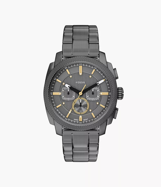Fossils Machine Chronograph Smoke Stainless Steel Watch FS6160