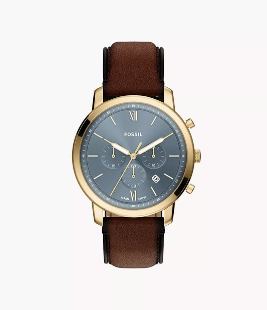Fossils Neutra Chronograph Brown Leather Watch FS6162