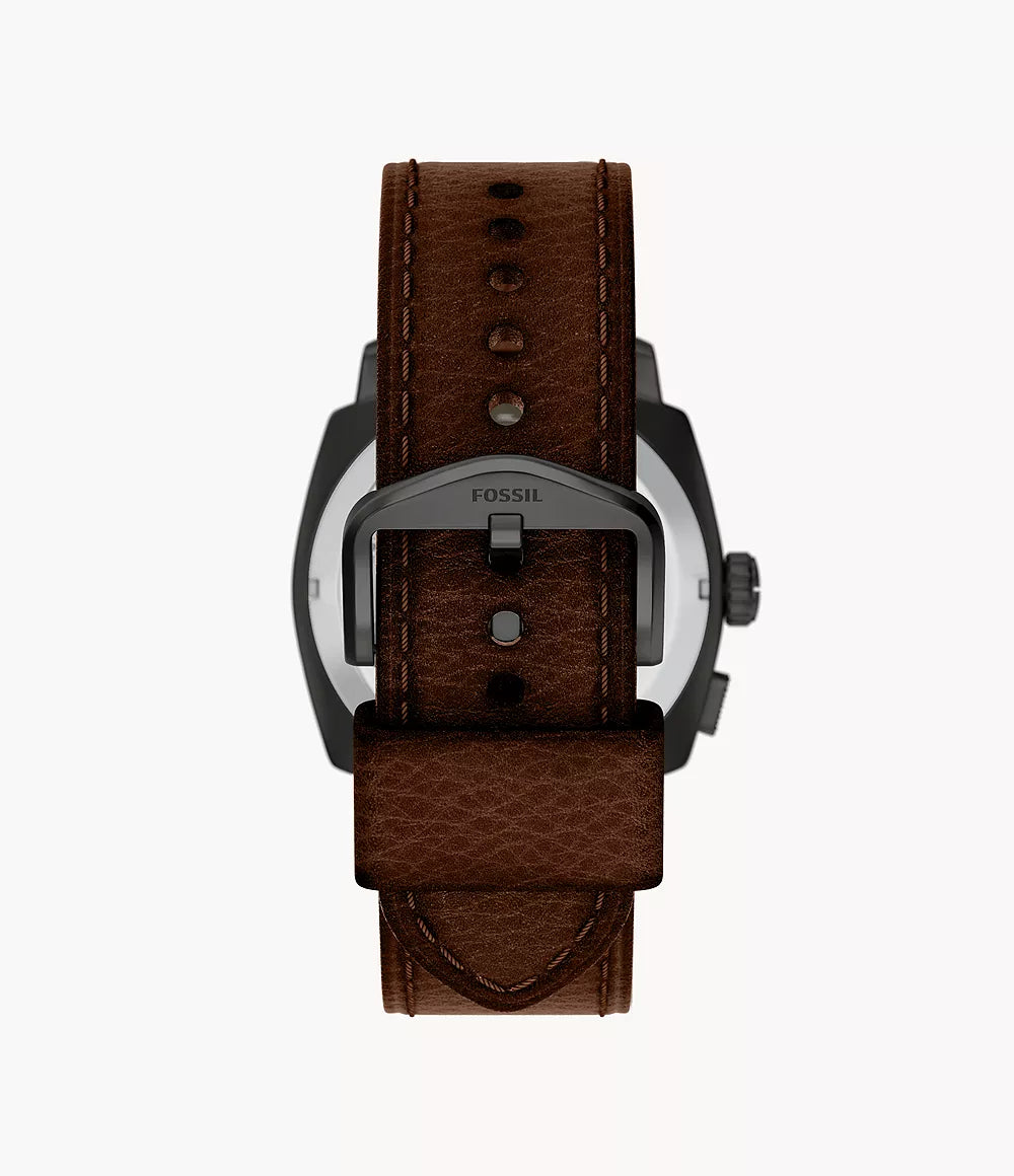 Fossil Machine Big Tic 41MM Brown Leather Watch FS6165