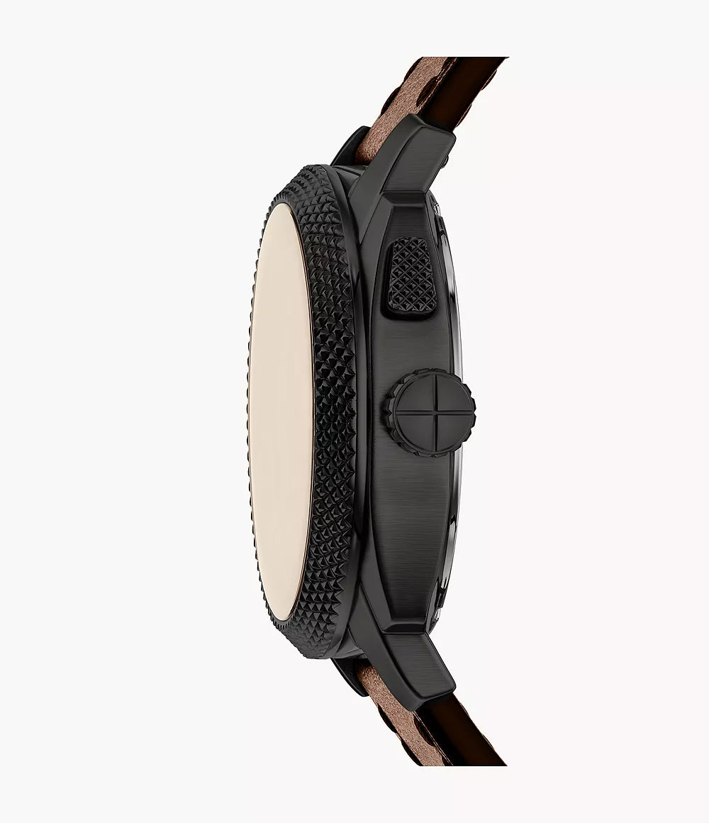 Fossil Machine Big Tic 41MM Brown Leather Watch FS6165
