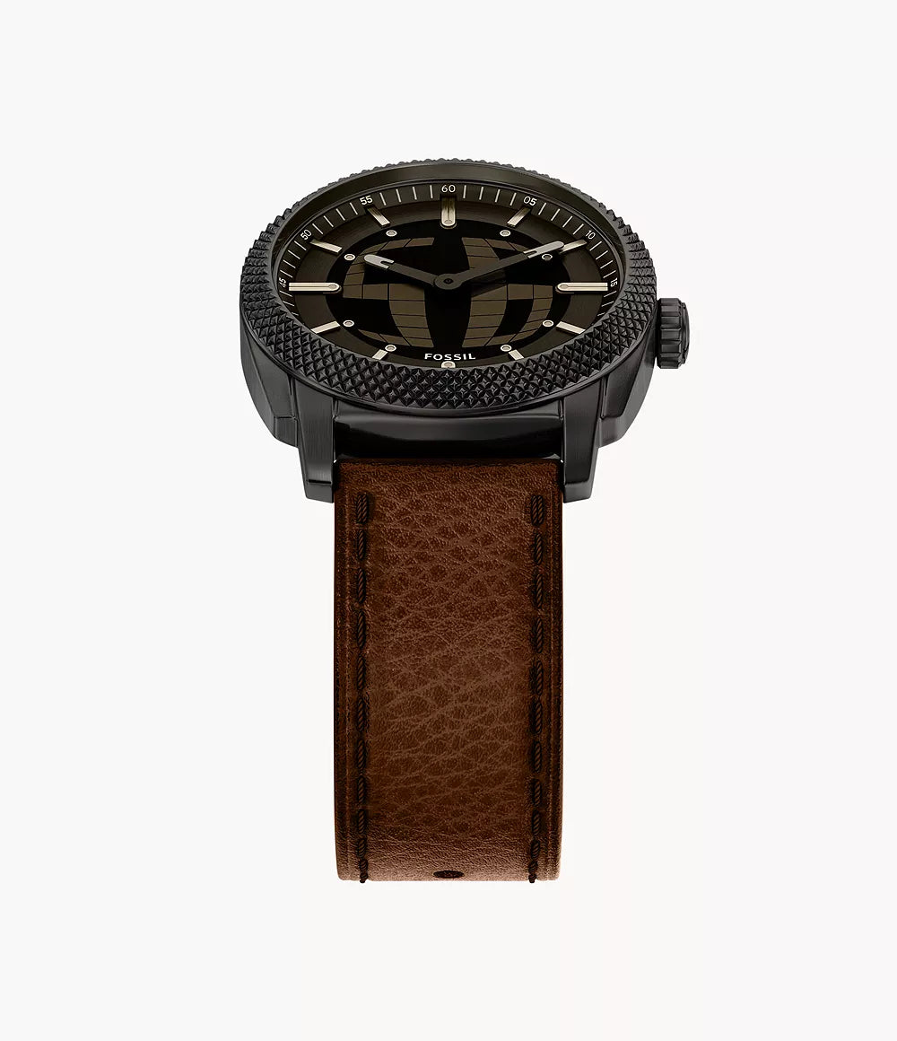 Fossil Machine Big Tic 41MM Brown Leather Watch FS6165