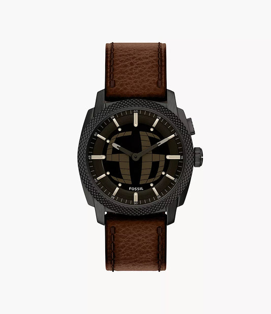 Fossil Machine Big Tic 41MM Brown Leather Watch FS6165