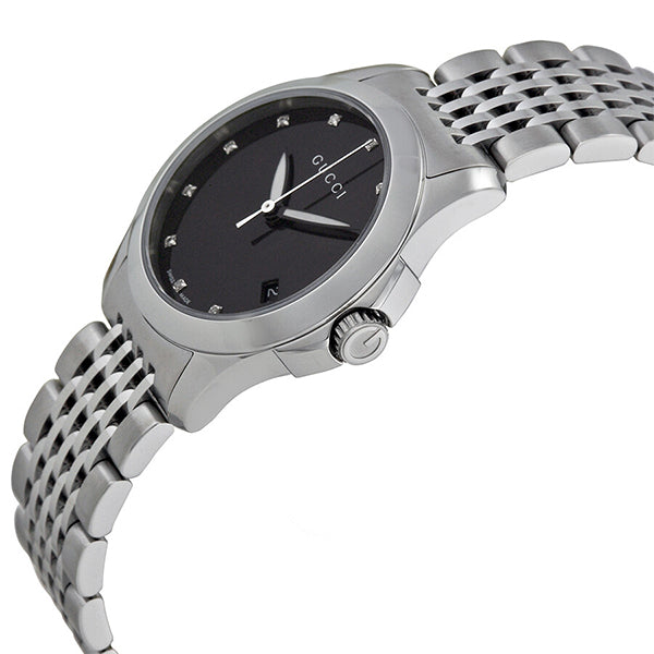 Gucci G-Timeless Silver Stainless Steel Black Mother of pearl 27mm YA126505