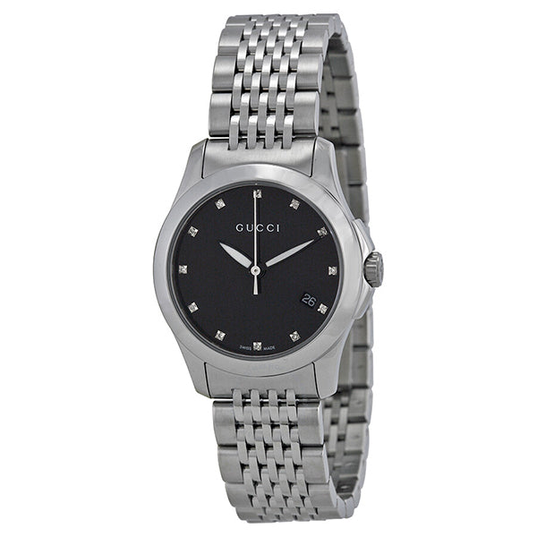 Gucci G-Timeless Silver Stainless Steel Black Mother of pearl 27mm YA126505