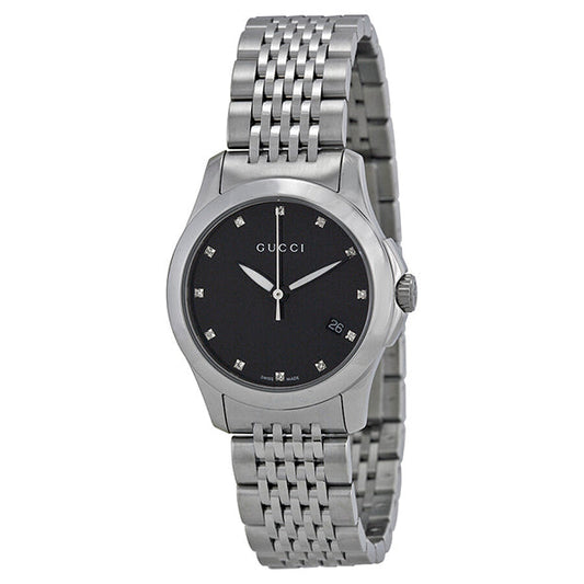Gucci G-Timeless Silver Stainless Steel Black Mother of pearl 27mm YA126505