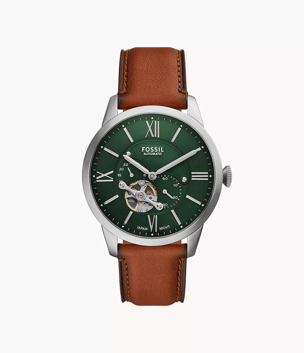 Fossils Townsman Automatic Brown Leather Watch ME3265