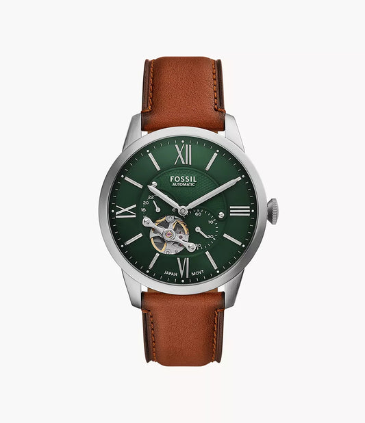 Fossils Townsman Automatic Brown Leather Watch ME3265