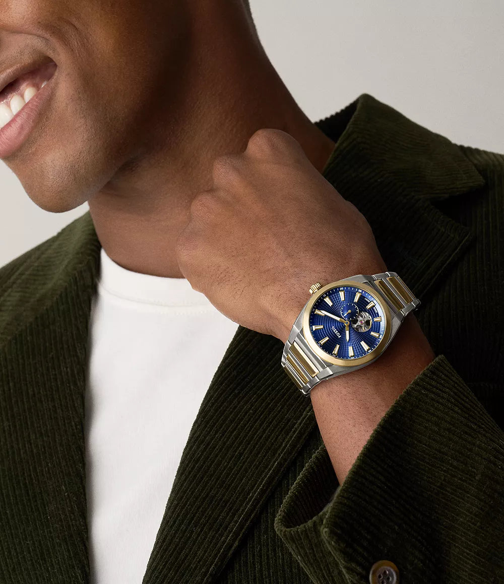 Fossil Everett Automatic Two-Tone Stainless Steel Watch ME3275