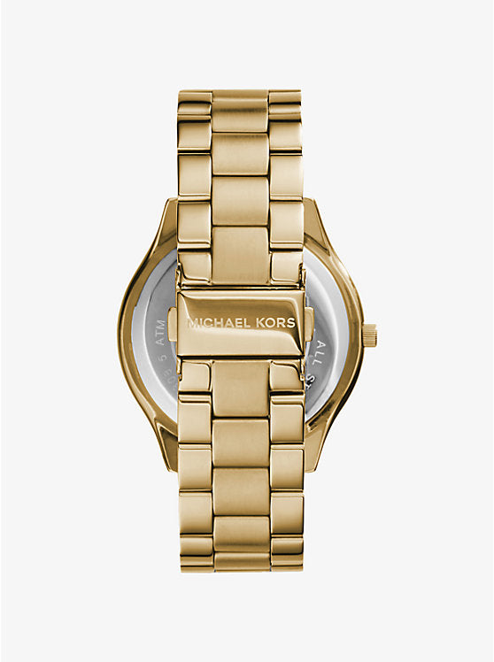 Michael Kors Runway slim watch in gold stainless steel MK3179