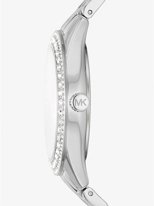 Michael Kors Harlowe silver-tone pave watch MK4708