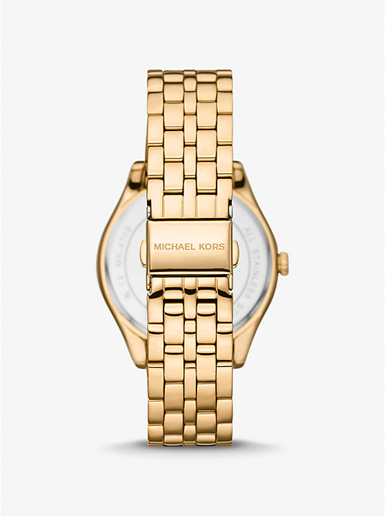 Michael Kors Harlowe gold-tone pave watch MK4709