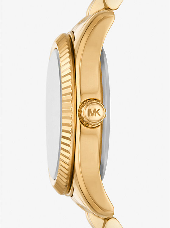 Michael Kors Lexington Petite Gold-Tone Watch with Pave MK4741