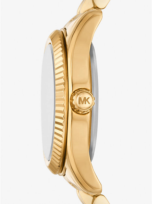 Michael Kors Lexington Petite Gold-Tone Watch with Pave MK4741