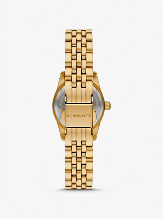 Michael Kors Lexington Petite Gold-Tone Watch with Pave MK4741