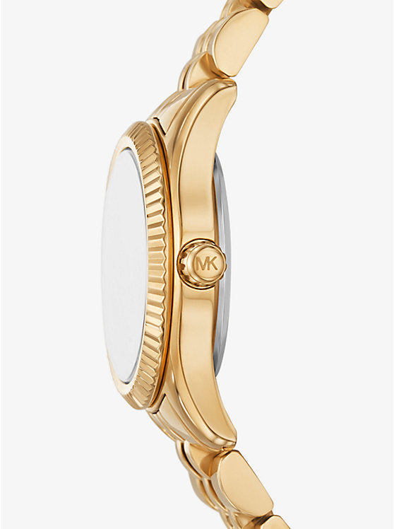 Michael Kors Lexington Petite Gold-Tone Watch with Pave MK4842
