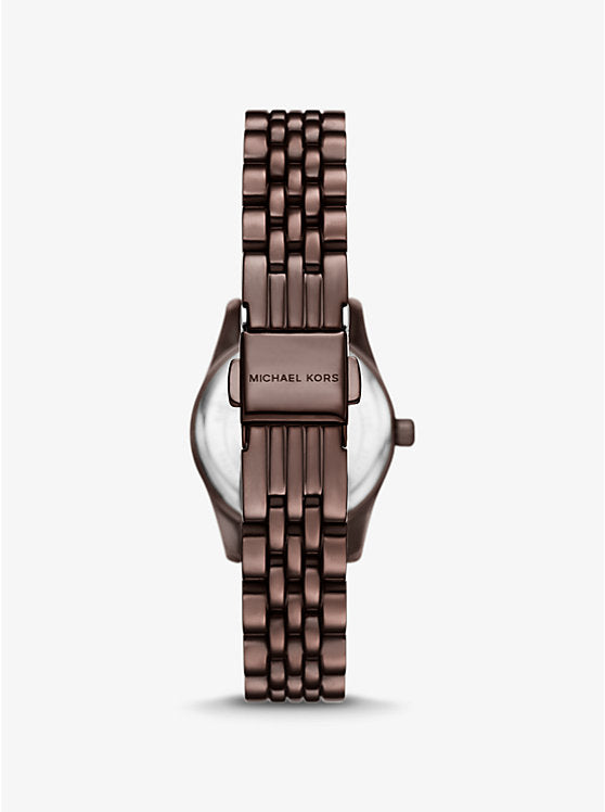 Michael Kors Lexington Petite Espresso-Tone Watch with Pave MK4844