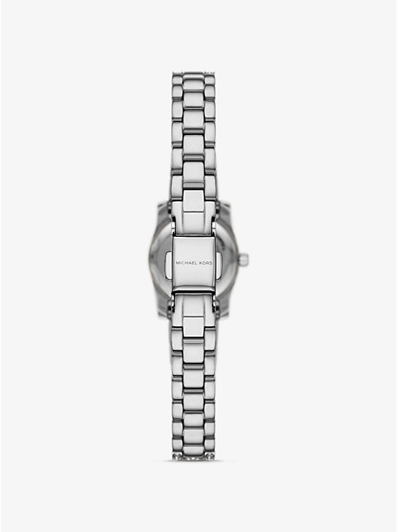 Michael Kors Lexington mini watch in silver tone with pave MK4864