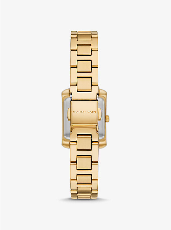 Michael Kors Reloj Emery mini en tono dorado con pave MK4867