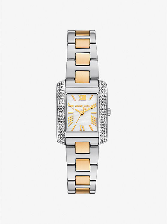 Michael Kors Emery Small Two-Tone Watch with Pave MK4882