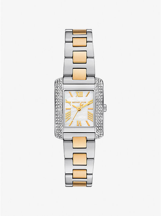 Michael Kors Emery Small Two-Tone Watch with Pave MK4882