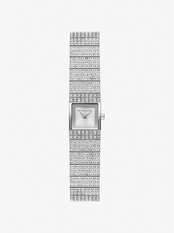 Michael Kors Darrington mini watch in silver tone with pave MK4886