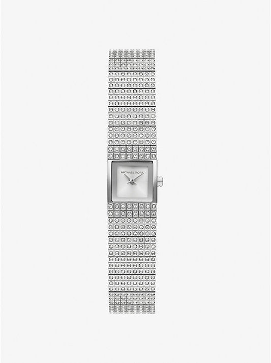 Michael Kors Darrington mini watch in silver tone with pave MK4886