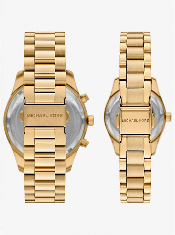 Michael Kors Lexington His and Hers Gold-Tone Watch Set MK4950SET